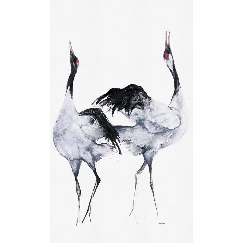 Amariyana Collection Painted Crane Wall Mural 159Cm