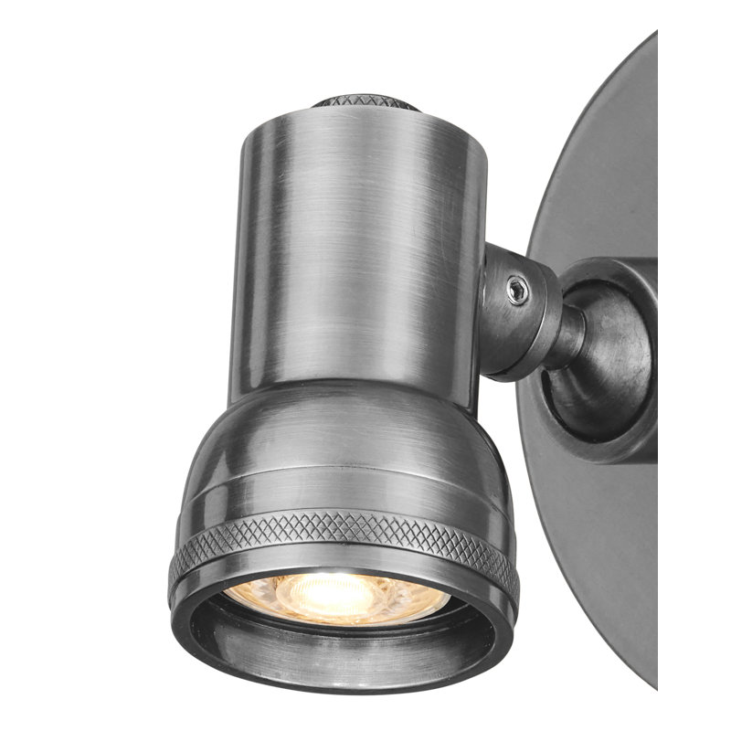Lampe de tableau Patterson 1 lumière, Nickel antique