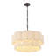 23.2" 6-Light Scalloped Rope Drum Chandelier-943203484-943203482