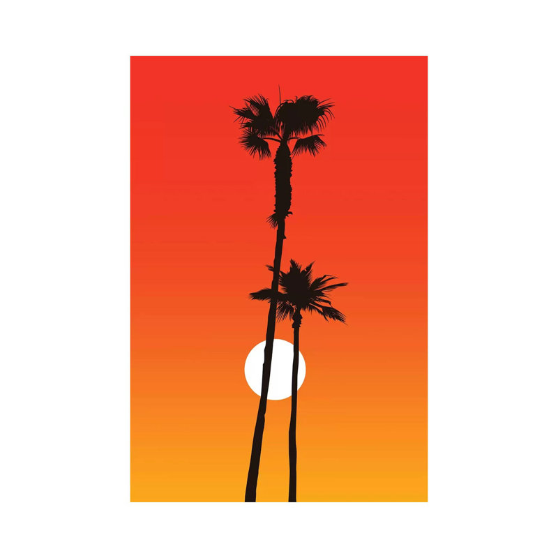 Paradiso - Orange by Kubistika - Wrapped Canvas Painting, 20.32 cm H x 30.48 cm W