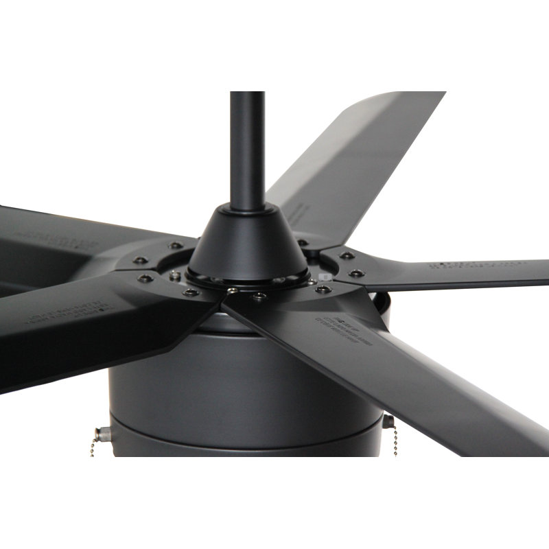 Rockford 52 inch Indoor/Outdoor Matte Black Ceiling Fan with LED Light Kit