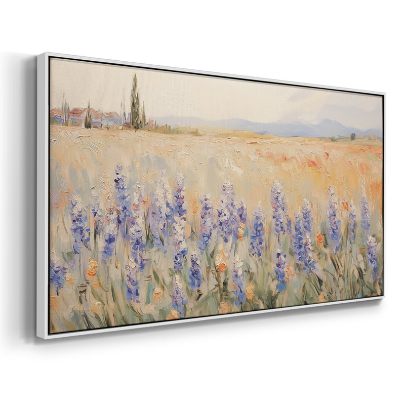 Botanical Series-CECX III- Toile tendue avec châssis tendue, prête à être accrochée, H 21 po x l 41 po, Blanc