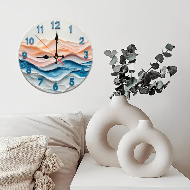 Horloge murale abstraite