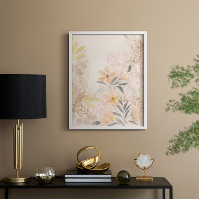 Windswept Wildflowers II, reproduction encadrée - bois massif