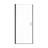 34" W x 72" H Semi-Frameless Circular Pivot Shower Door in Matte Black With 1/4" (6mm) Thick SGCC Tempered Glass
