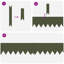 15cm H x 100cm W Plastic Lawn Edging