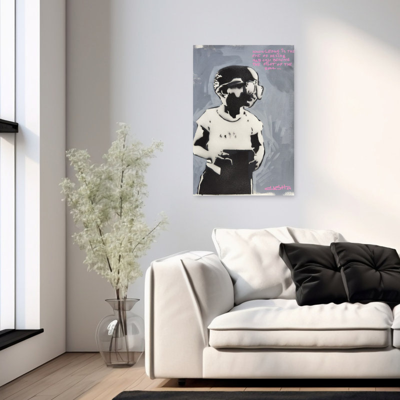 Art mural contemporain contemporain, H 36 po x l 24 po