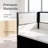2 Person Cubicle Desk with Frosted Acrylic Privacy Partition, Office Desk Staff Desk Workstation, White