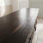 Console 63 po avec 3 tiroirs et tablette méditerranéenne - canapé très long pour entrée / couloir / salon - finition espresso, pieds en bois massif, style rétro vieilli-129594278