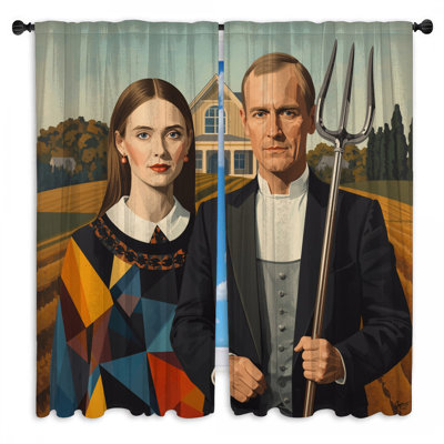 Rideaux de fenêtre Farmhouse Couple