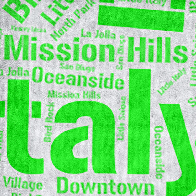 Bath Towel, San Diego, Green, Microfiber