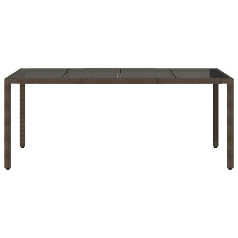 Hollaman Rectangular Outdoor Dining Table , 190cm cm W 90cm cm D, Brown