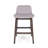 Modern Upholstered Counter Stool With Walnut Base