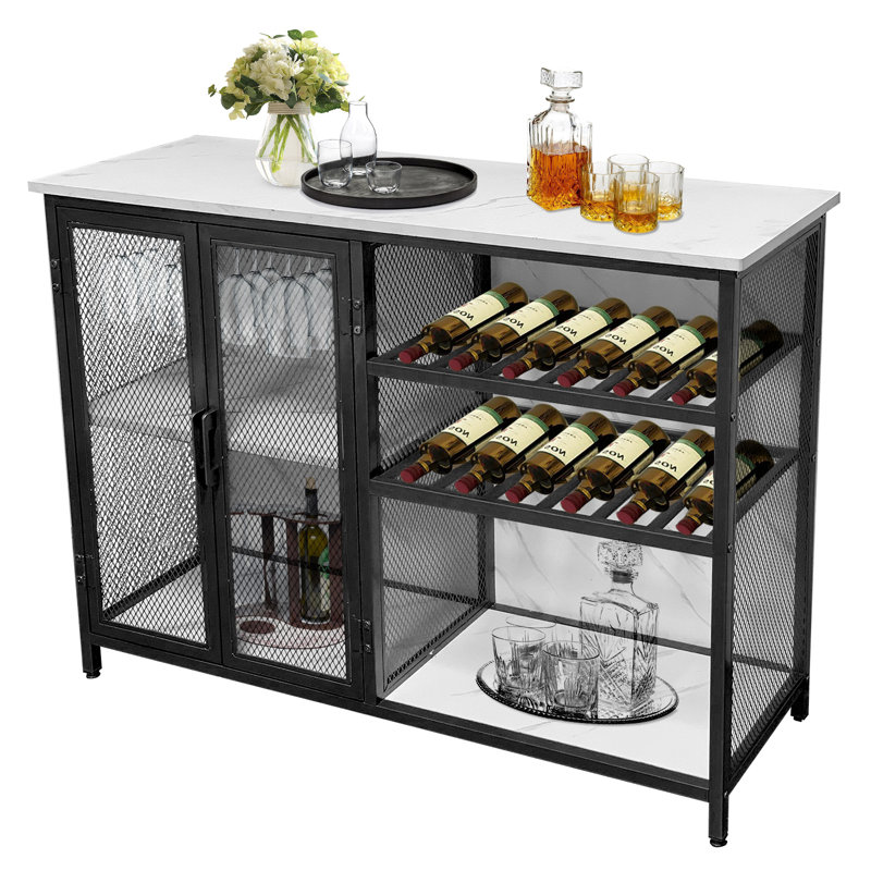Kimiyah 43.3'' Bar Cabinet, Black