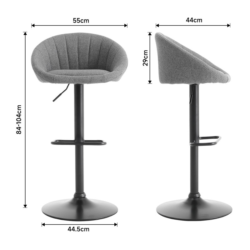 Swivel Upholstered Adjustable Height Counter Stool