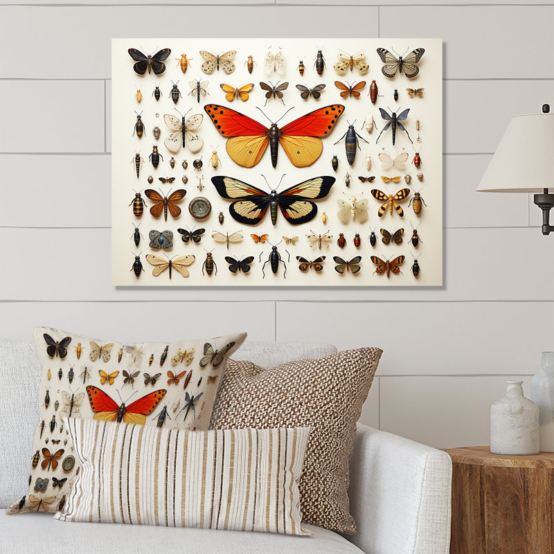 Insectes et insectes orange - Art mural insectes et insectes en métal MT134699, H 12 po x l 20 po x P 1 po