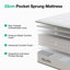 Novilla 23cm Memory Foam  Pocket Sprung Mattress-109188948