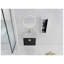Meuble-lavabo mural 24 po avec lavabo en céramique et armoire d'appoint en châtaignier noir 24 po-129885121