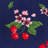 DRAPER JAMES Cherry Blossom Kitchen Towel 3-Pack Set, Absorbent 100% Cotton, Navy/Red, 17"x28"