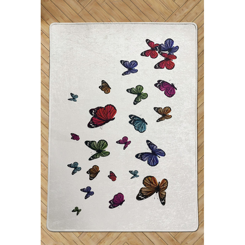Luxurious Area Rug, 100% Polyester, 4.6 x 6.2 ft | Antibacterial, Non-Slip Underside, 0.4 in Pile Height | Machine Washable, Durable Design, Perfect for Living Room & Bedroom Décor | Soft & Easy to Clean