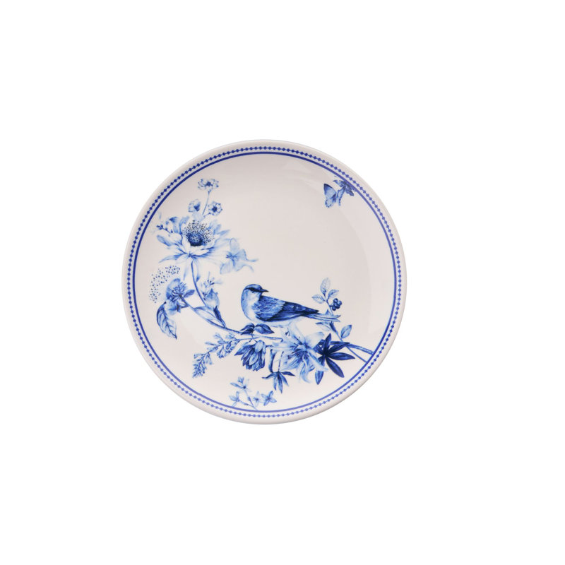 Elegant Service Plate Set (6 Pieces), Blue & White Ceramic, 10.0 x 10.0 x 1.0 inches | 100% Dishwasher & Microwave Safe | Perfect for Entertaining & Everyday Use, Durable and Stylish Design