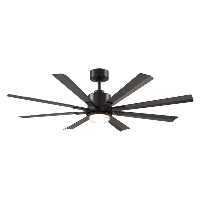 Ventilateur de plafond intelligent à 8 pales avec télécommande incluse, fonctionne avec Alexa et l'application iOS / Android
