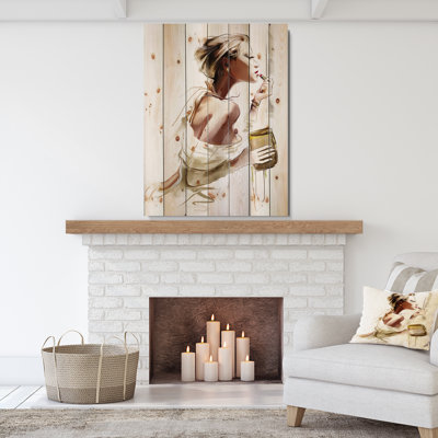 «Fashion Woman», reproduction d'art sur bois