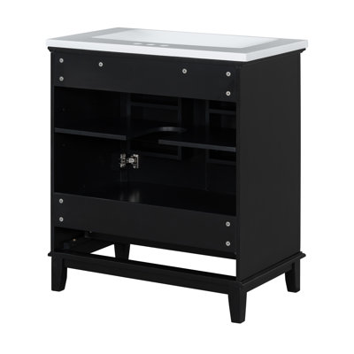 76.2mm Single Bathroom Vanity with Ceramic Basin