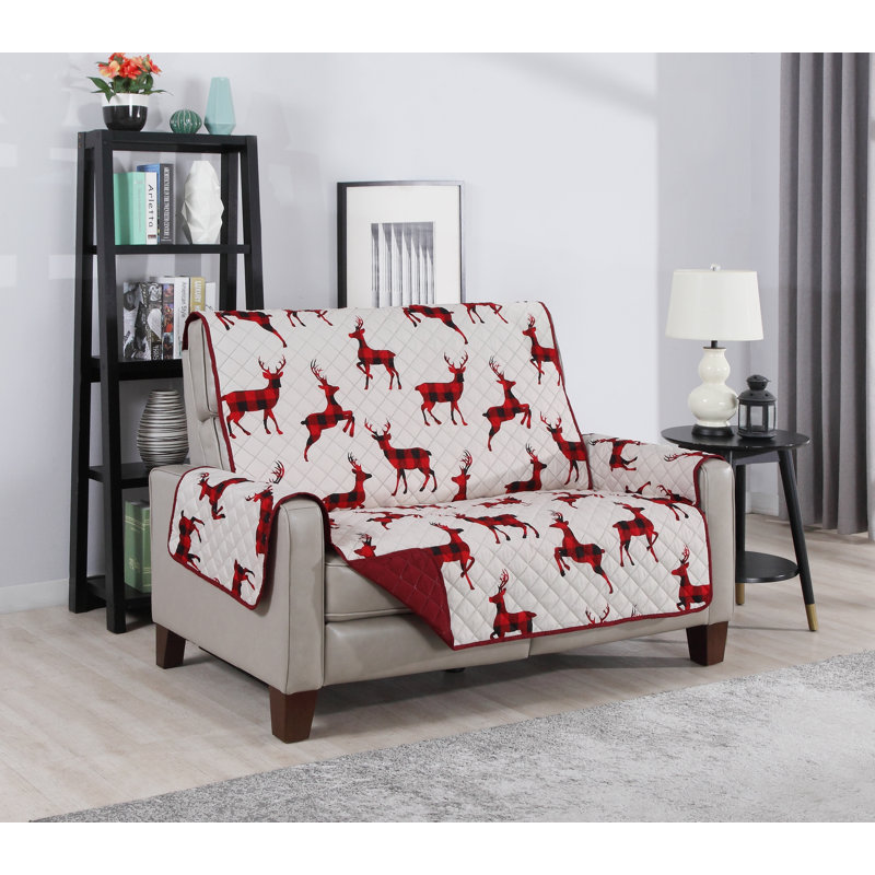 Housse pour causeuse à coussin en T, Vin, ivoire