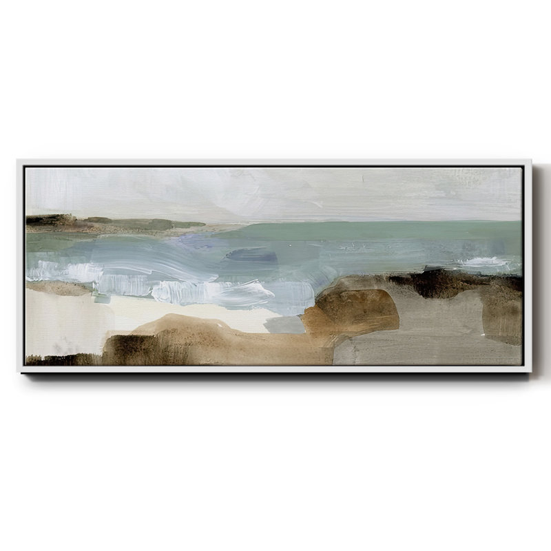 «Ocean Sigh III», toile encadrée, Blanc, H 24 po x l 60 po x P 1,5 po