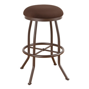 Alderman Swivel Upholstered Counter Stool with Metal Frame