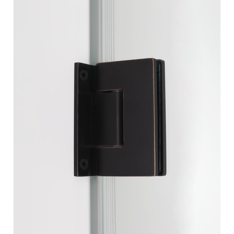Belmore GS 72" Frameless Hinged Shower Door in Clear Glass and Bronze