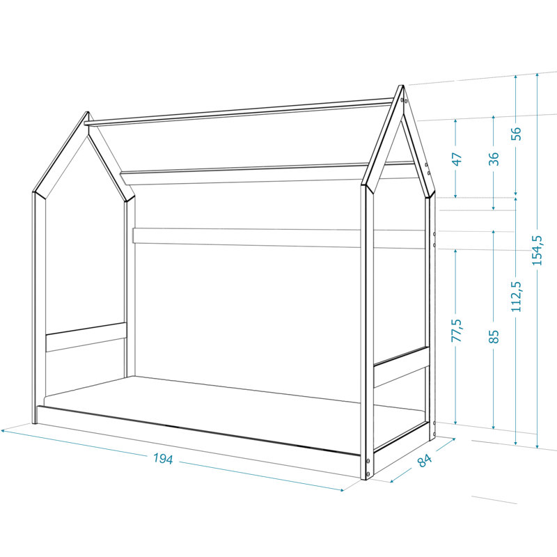 Clouse 80 X 190cm Standard, Pine