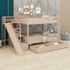 Lit superposé avec escalier de rangement, glissade et tiroirs-819141955-1068228196