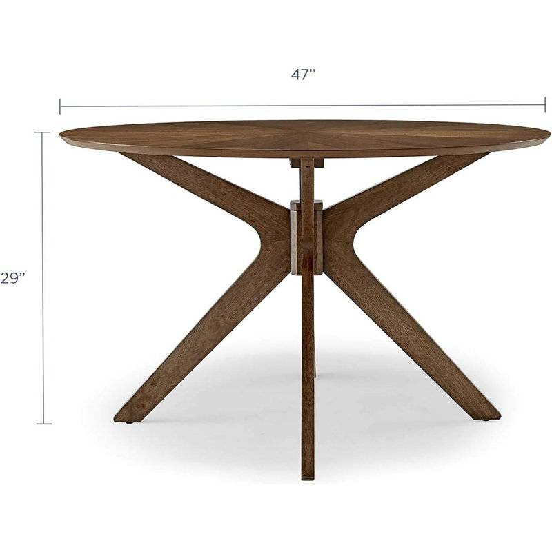 Walnut Oval Mid-Century Modern Dining Table for Eight