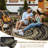 Round Patio Rug 6Ft Reversible Outdoor Rugs Waterproof Plastic Straw Rug Lightweight Portable Camping Mat for RV Deck Backyard Black and Coffee-1243799690-1243799685
