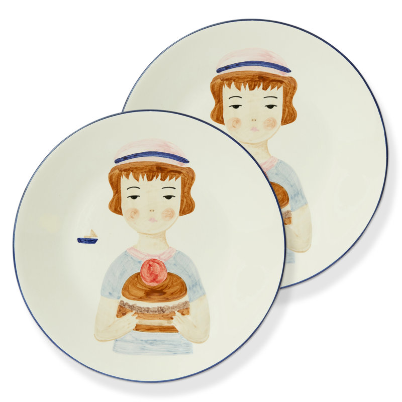 Pizani Handpainted Lily Plate