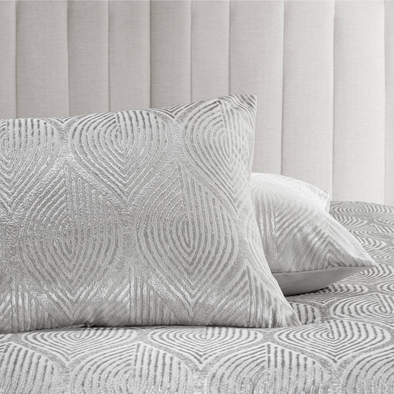 Ensemble d'édredon de style contemporain, Édredon pour grand lit + 9 pièces supplémentair, Gris