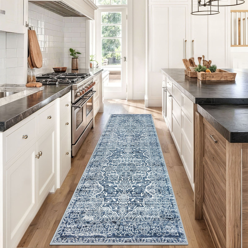 Area Rug Machine Washable Rugs with Rubber Backing for Living Room, Runner 2'7" x 8'