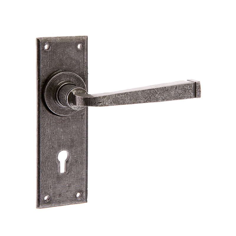 Valley Forge Interior Mortise Door Handle, Black