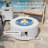  28-Inch Round Iron Gas Fire Pit Table,Includes Tank Cover and Wind Guard-196349953