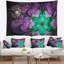 Tapisserie florale mauve scintillante-28487626