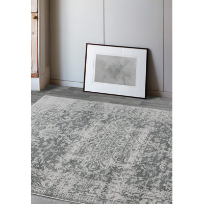 Abdirahman Tufted Grey Area Rug
