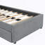 Lit plateforme tapissier simple avec lit gigogne Teddy-1026418864-1026418865