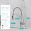 Robinet de cuisine sans contact, mains libres-117581081