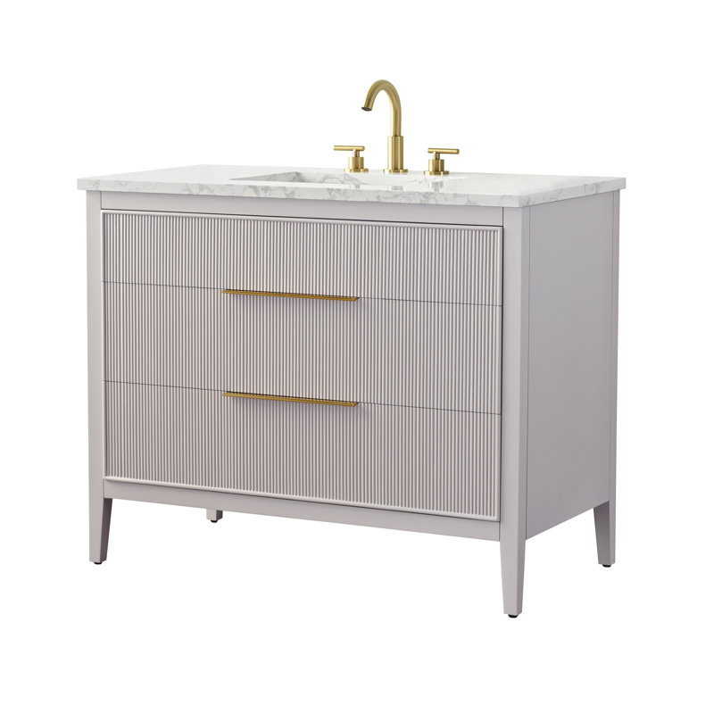 Emma 42" W Single Vanity, Taupe