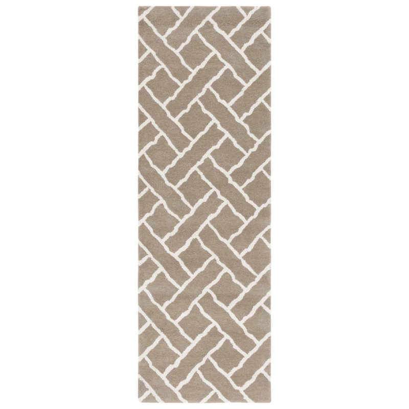 Teresita Hand Tufted Wool Geometric Rug, Runner 2'3" x 7'