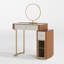 Stainless Steel and Glass Vanity with Mirror and Storage-1171250074