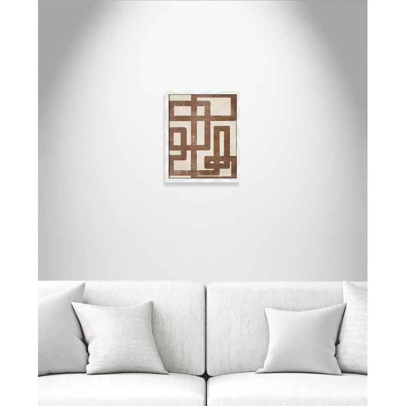 «Happy Natural Sequence I» par Marcus Prime, H 19 po x l 16 po x P 0,75 po, Cadre à grain de bois blanc