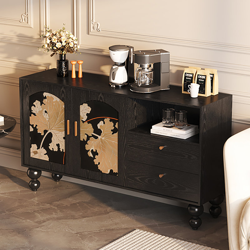 Buffet européen de luxe à lumières multifonctions, Noir, noir, noir, noir